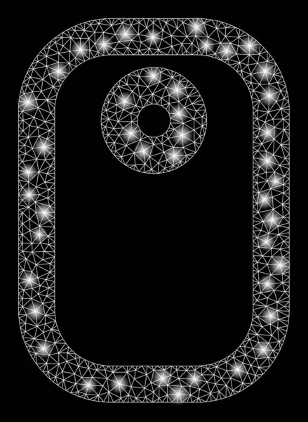 Lekeli Parlak Izgara Kabartma Etiketi