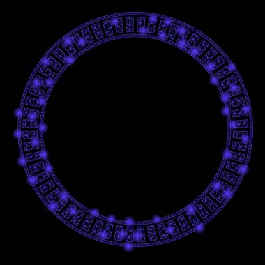 Aydınlık Benekli Parlak Izgara Kabuk Çift Çember Çerçevesi