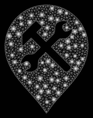 Fişek Lekeleri İşaretli Ağ Gövdesi Atölyesi Harita İşaretleyicisi