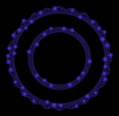 İşaret fişeği lekeli çift güllü gövde dairesel çerçevesi