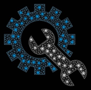 Flare Spotlar ile flare Mesh tel çerçeve servis araçları