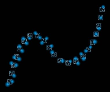 Alevli Kablo Çerçevesi Benekli Eğri