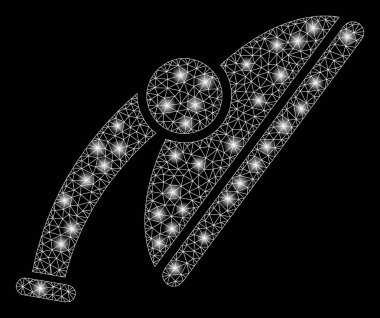 Fişek Benekli Ağlı Duş Başlığını Işıkla