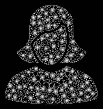 Alevli Lekeli Ağ Kadını Alevlendir