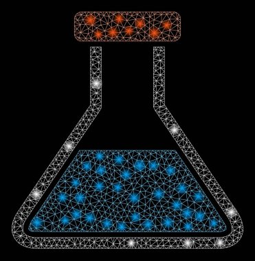 Aydınlık Benekli Parlak Ağlı 2d Geniş Retort