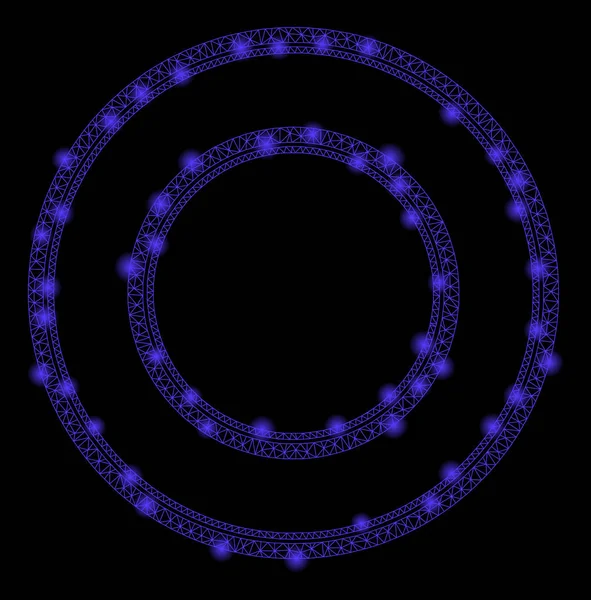 Işıldayan Ağ 2d Fişek Benekli Çift Yuvarlak Çerçeve