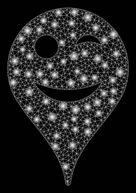 Işıl ışıl, ışıl, ışıl parlayan benekli gülen leğen işaretleyici.