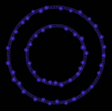Flash Benekli Parlak Kablo Çerçevesi Çift Yuvarlak Çerçevesi