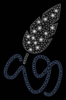 Işıl ışıl parlayan benekli ağ 2d Yazarlık Tüyü