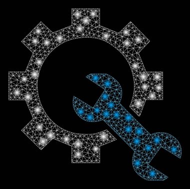 Flare Spotlar ile flare Mesh tel çerçeve servis araçları