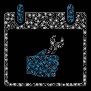 Parlak Ağ 2d Fişek Benekli El Takvimi Günü