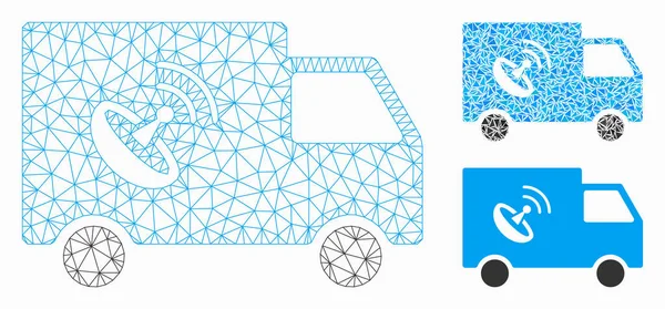 Uzaktan Denetim Van Vektör Kabartma Modeli ve Üçgen Mozaik Simgesi