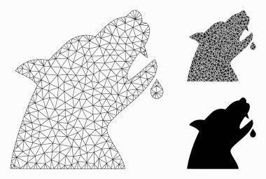 Kurt Adam Vektör Ağı Modeli ve Üçgen Mozaik Simgesi