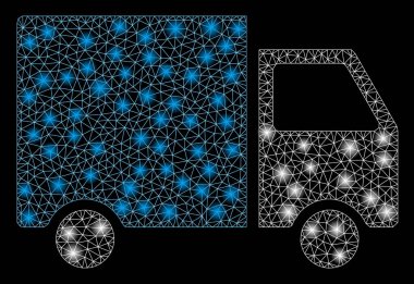 Fişek lekeli Ağ Kablo Çerçeve Minibüsü