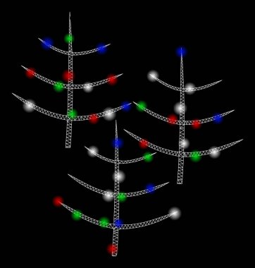 Parlak Ağ 2d Flash Benekli Ölü Orman