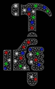 Flaş Noktalı Parlak Ağlı Çekiç