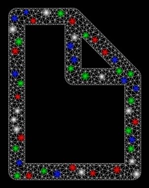 Flaş Noktalarıyla Parlak Ağ 2d Belgesi