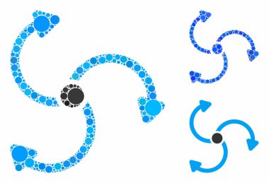 Çemberlerin Fan Döndürme Bileşimi Simgesi