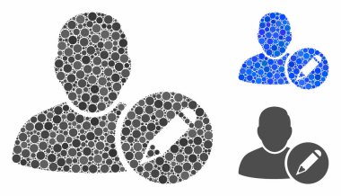 Küresel Ögelerin Kullanıcı Mozaik Simgesini Düzenle