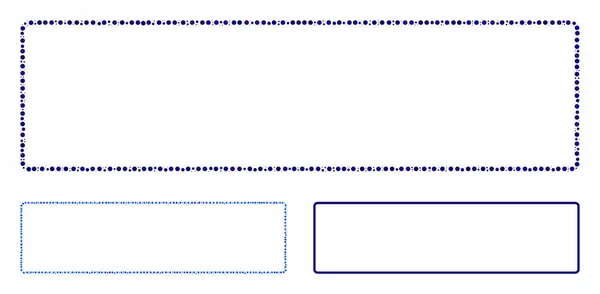 Rotondo rettangolo cornice Mosaico Icona di punti cerchio — Vettoriale Stock