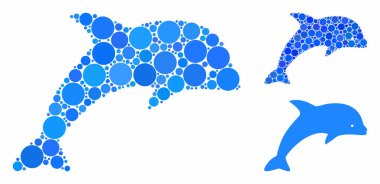 Dolphin Composition Icon of Circles