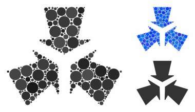 Okları küçült Çember Noktalarının Mozaik Simgesi
