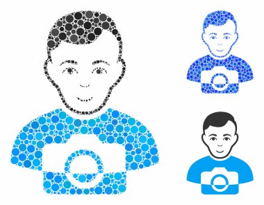 Fotoğrafçı Yuvarlak Noktaların Mozaik Simgesi