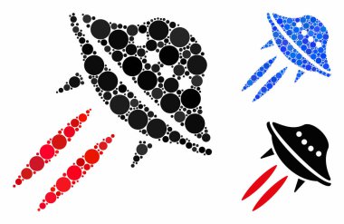 Ufo Küresel Ögelerin Mozaik Simgesini Başlat