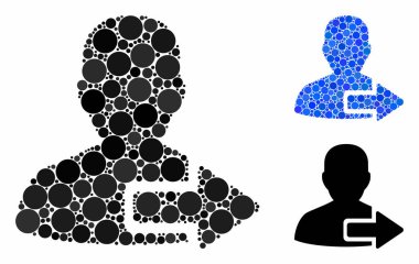 Çember Noktalarının Kullanıcı Çıkış Oku Bileşimi Simgesi