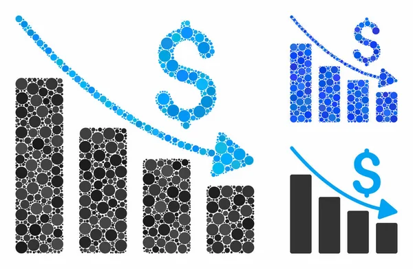 Reession Mosaic Icon of Circle Dots — стоковый вектор