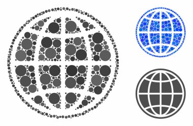 Yuvarlak Noktaların İnternet Mozaik Simgesi