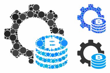 Bitcoin endüstrisi teçhizatı Mozaik Çemberler Simgesi