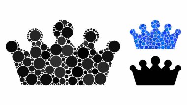 Crown Mozaik Yuvarlak Noktalar Simgesi