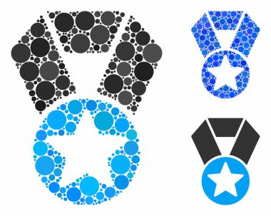 Şampiyon Madalyası Mozaik Çemberler Simgesi