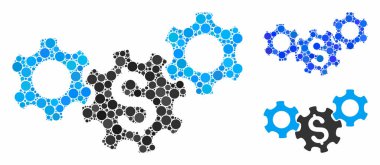 İş vitesleri Mozaik Çemberler Simgesi