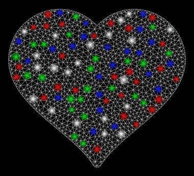 Flash Noktaları ile Parlak Kablo Çerçevesi Favori