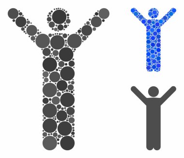 Mutlu Adam Mozaik Çemberler Simgesi