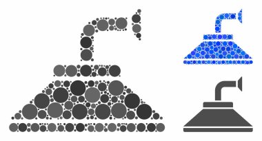 Çemberlerin Duş başlığı Kompozisyonu Simgesi