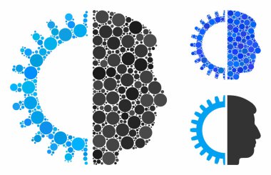 Küre Ögelerinin Android baş kompozisyon simgesi