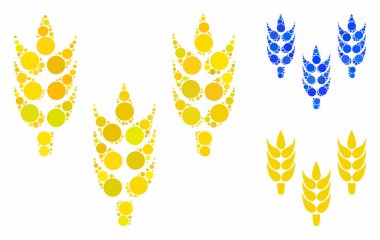 Küresel Ögelerin Pirinç Bileşimi Simgesi