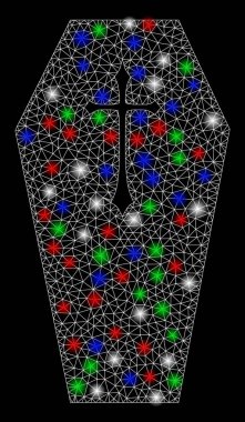 Flaş Noktalı Parlak Kafes Christian Coffin