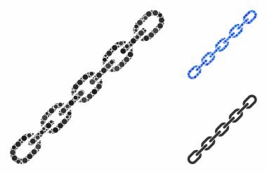 Çember Noktaların Mozaik Simgesi Zinciri