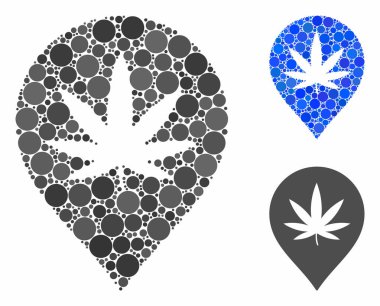 Yuvarlak Noktaların Esrar Simgesi Mozaik Simgesi