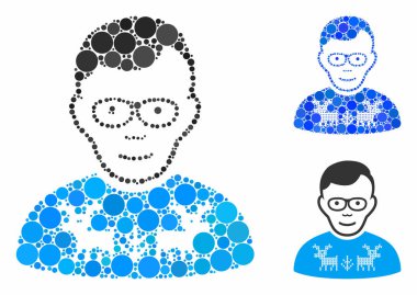 İnek adam Mozaik Çemberlerin Simgesi