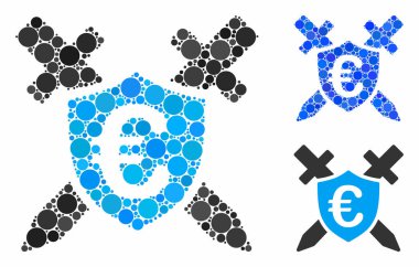 Avrupalı koruma kalkanı Yuvarlak Noktaların Mozaik Simgesi