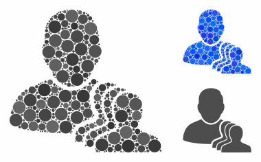 Küresel Ögelerin Kullanıcı Piyonları Bileşimi Simgesi