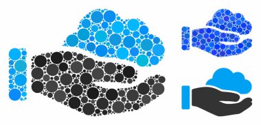 Bulut servis eli Küre Ögelerinin Mozaik Simgesi