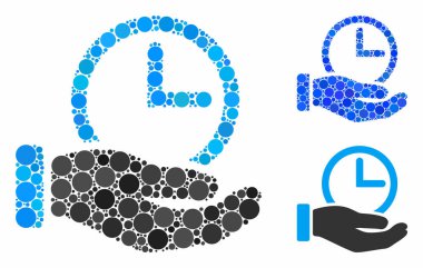 Zaman Servisi Küresel Ögelerin Mozaik Simgesi