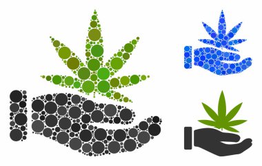 Esrar avuç içi Mozaik Çemberler Simgesi sunar