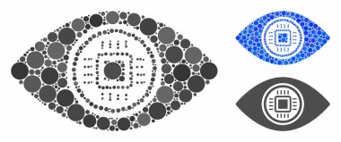 Robotik vizyon Çemberlerin Mozaik Simgesi